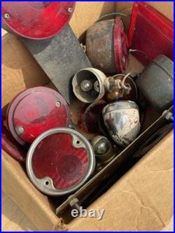 Vintage Car & Motorcycle Lights Parts Lot- Tail Light, Lenses, Housing! As is