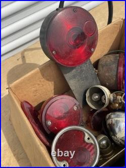 Vintage Car & Motorcycle Lights Parts Lot- Tail Light, Lenses, Housing! As is