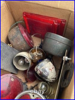 Vintage Car & Motorcycle Lights Parts Lot- Tail Light, Lenses, Housing! As is