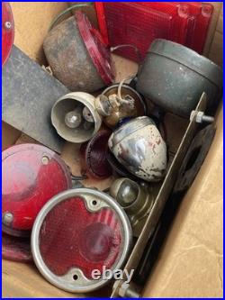Vintage Car & Motorcycle Lights Parts Lot- Tail Light, Lenses, Housing! As is