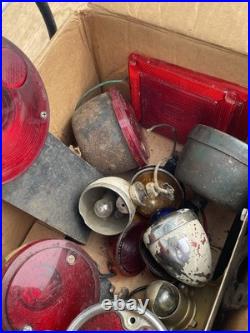 Vintage Car & Motorcycle Lights Parts Lot- Tail Light, Lenses, Housing! As is