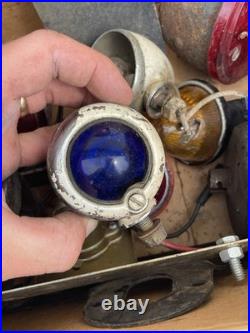 Vintage Car & Motorcycle Lights Parts Lot- Tail Light, Lenses, Housing! As is