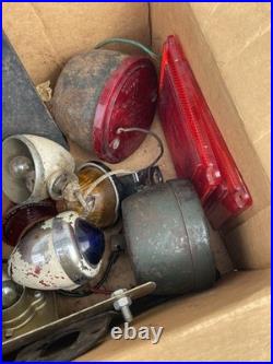 Vintage Car & Motorcycle Lights Parts Lot- Tail Light, Lenses, Housing! As is