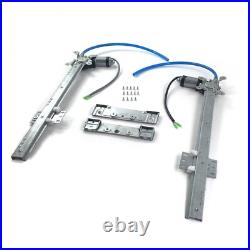 Vintage Car Street Hot Rat Rod Flat Glass Power Window Kit U Wire It 2 Door Kit