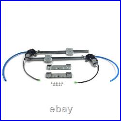 Vintage Car Street Hot Rat Rod Flat Glass Power Window Kit U Wire It 2 Door Kit