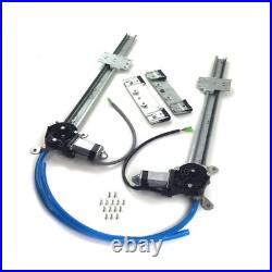 Vintage Car Street Hot Rat Rod Flat Glass Power Window Kit U Wire It 2 Door Kit