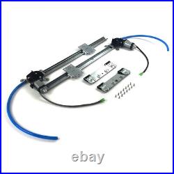 Vintage Car Street Hot Rat Rod Flat Glass Power Window Kit U Wire It 2 Door Kit