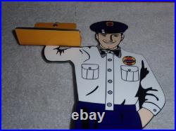 Vintage Chevrolet Genuine Parts 12 Metal Gasoline & Oil Salesman Car Truck Sign