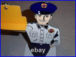 Vintage Chevrolet Genuine Parts 12 Metal Gasoline & Oil Salesman Car Truck Sign