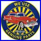 Vintage-Chevrolet-Porcelain-Sign-We-Use-Genuine-Parts-Chevy-Bowtie-Car-Dealer-01-cvp