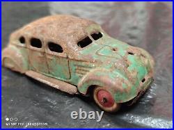 Vintage Chrysler Airflow Toy Car Prewar 1935'my Friends' Wind Up Japan Parts