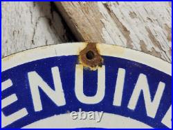 Vintage Chrysler Porcelain Sign Genuine Parts Dealer Truck Car Service Sales 12