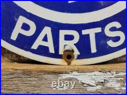 Vintage Chrysler Porcelain Sign Genuine Parts Dealer Truck Car Service Sales 12