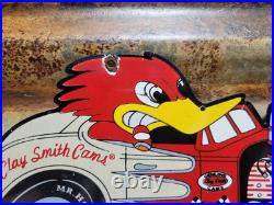 Vintage Clay Smith Cams Porcelain Sign Old Camshaft Engine Race Car Parts Auto