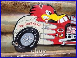 Vintage Clay Smith Cams Porcelain Sign Old Camshaft Engine Race Car Parts Auto