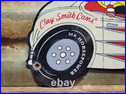 Vintage Clay Smith Cams Porcelain Sign Old Camshaft Engine Race Car Parts Auto