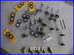 Vintage Cox 1/32 1/24 SLOT CAR Chassis LOT magn Wheels & Axles misc parts nascar