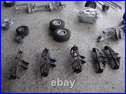 Vintage Cox 1/32 1/24 SLOT CAR Chassis LOT magn Wheels & Axles misc parts nascar