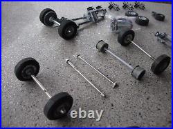 Vintage Cox 1/32 1/24 SLOT CAR Chassis LOT magn Wheels & Axles misc parts nascar