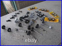 Vintage Cox 1/32 1/24 SLOT CAR Chassis LOT magn Wheels & Axles misc parts nascar