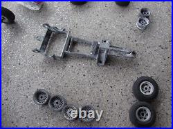 Vintage Cox 1/32 1/24 SLOT CAR Chassis LOT magn Wheels & Axles misc parts nascar