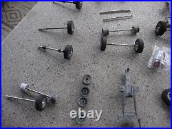 Vintage Cox 1/32 1/24 SLOT CAR Chassis LOT magn Wheels & Axles misc parts nascar