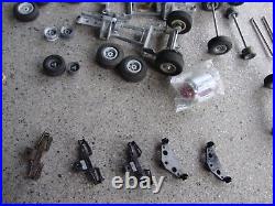 Vintage Cox 1/32 1/24 SLOT CAR Chassis LOT magn Wheels & Axles misc parts nascar