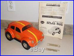 Vintage Cox Baja Bug Gas Engine 1/12 Scale Car Parts Project Vw Tools Manual Box