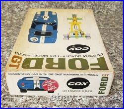 Vintage Cox Ford GT Slot Car, K&B Controller, Parts/Restoration