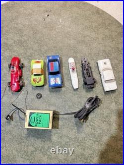 Vintage Cox Slot Cars Set Cars, Tracks, 2 Cases & Parts