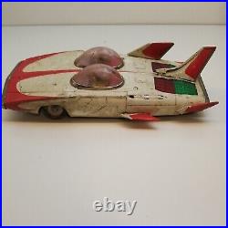 Vintage Cragstan Japan 1950s Fire Bird 3 Tin Space Toy Car Battery For Parts