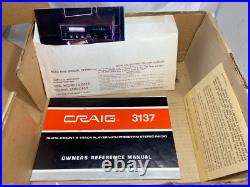 Vintage Craig 3137 AMFM 8 Track Underdash Mount Withslide Rack New In Box 1970's Vintage Craig 3137 AMFM 8 Track Underdash Mount Withslide Rack New In Box 1970's