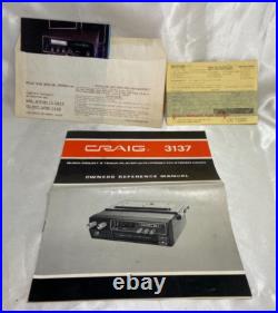 Vintage Craig 3137 AMFM 8 Track Underdash Mount Withslide Rack New In Box 1970's Vintage Craig 3137 AMFM 8 Track Underdash Mount Withslide Rack New In Box 1970's
