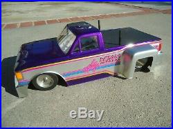 Vintage Custom Painted by Andys TMS Ford f150 Dually Drag RC Truck Body RC10