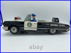 Vintage Daiya Japan Tin Metal Chevy Convertible Mystery Action Police Car Parts