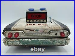 Vintage Daiya Japan Tin Metal Chevy Convertible Mystery Action Police Car Parts