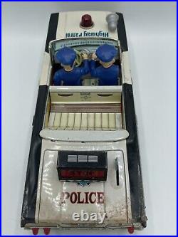 Vintage Daiya Japan Tin Metal Chevy Convertible Mystery Action Police Car Parts