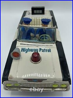 Vintage Daiya Japan Tin Metal Chevy Convertible Mystery Action Police Car Parts