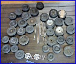 Vintage Diecast Metal Pressed Steel Car Parts Tires, Wheels, Etc. LOT
