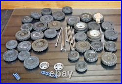 Vintage Diecast Metal Pressed Steel Car Parts Tires, Wheels, Etc. LOT