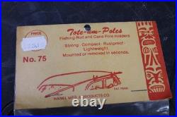 Vintage Drip Rail Fishing rod pole holder Carrier rack roof mount