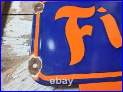 Vintage Firestone Porcelain Sign 36 Old 1955 Automobile Tires Car Truck Parts