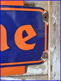 Vintage Firestone Porcelain Sign 36 Old 1955 Automobile Tires Car Truck Parts