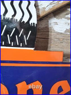 Vintage Firestone Porcelain Sign 36 Old 1955 Automobile Tires Car Truck Parts
