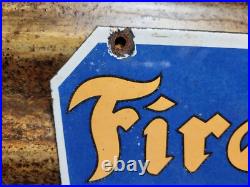 Vintage Firestone Porcelain Sign Gas Oil Lube Lining Brakes Auto Tire Car Parts Vintage Firestone Porcelain Sign Gas Oil Lube Lining Brakes Auto Tire Car Parts