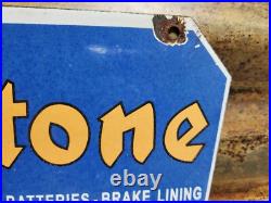 Vintage Firestone Porcelain Sign Gas Oil Lube Lining Brakes Auto Tire Car Parts Vintage Firestone Porcelain Sign Gas Oil Lube Lining Brakes Auto Tire Car Parts