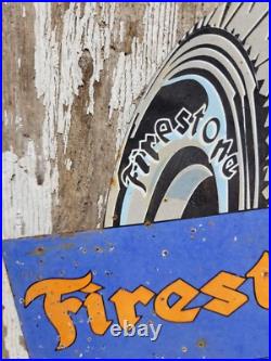 Vintage Firestone Porcelain Sign Old Auto Truck Tire Manufacturer Car Parts Sign Vintage Firestone Porcelain Sign Old Auto Truck Tire Manufacturer Car Parts Sign
