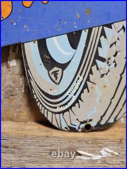 Vintage Firestone Porcelain Sign Old Auto Truck Tire Manufacturer Car Parts Sign Vintage Firestone Porcelain Sign Old Auto Truck Tire Manufacturer Car Parts Sign