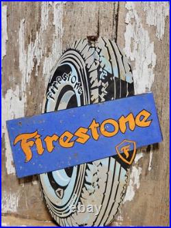 Vintage Firestone Porcelain Sign Old Auto Truck Tire Manufacturer Car Parts Sign Vintage Firestone Porcelain Sign Old Auto Truck Tire Manufacturer Car Parts Sign