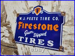 Vintage Firestone Porcelain Sign Old Gum Dipped Rubber Tires Car Auto Parts Shop Vintage Firestone Porcelain Sign Old Gum Dipped Rubber Tires Car Auto Parts Shop
